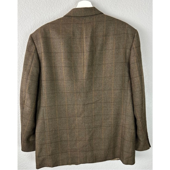Oscar De La Renta Menswear Wool Sports Jacket Academia Plaid, size 42S - Picture 7 of 10